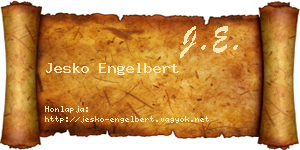 Jesko Engelbert névjegykártya